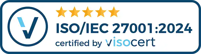 ISO/IEC 27001:2024 zertifiziert durch visocert